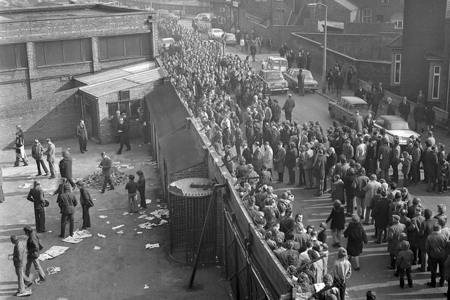 Queueing for tickets for the 1973 FA Cup final.