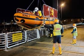 Launching the inshore lifeboat. Pic: RNLI