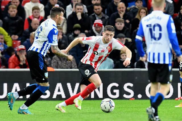 Lynden Gooch playing for Sunderland against Sheffield Wednesday. Picture by Frank Reid.