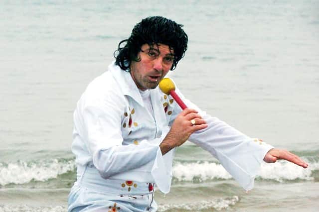 Deano Franciosy dressed as Elvis for the Sunderland Boxing Day dip in 2006.