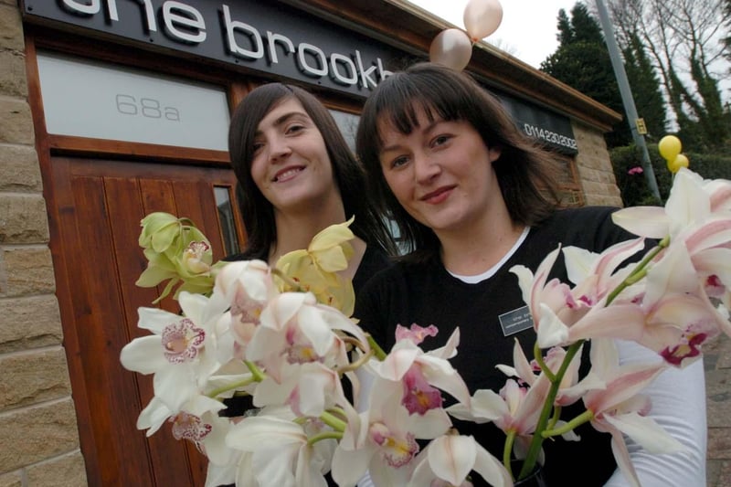 Left, Melanie Jackson and Caroline Kirlew at The Brook House, Fulwood pictured in 2005