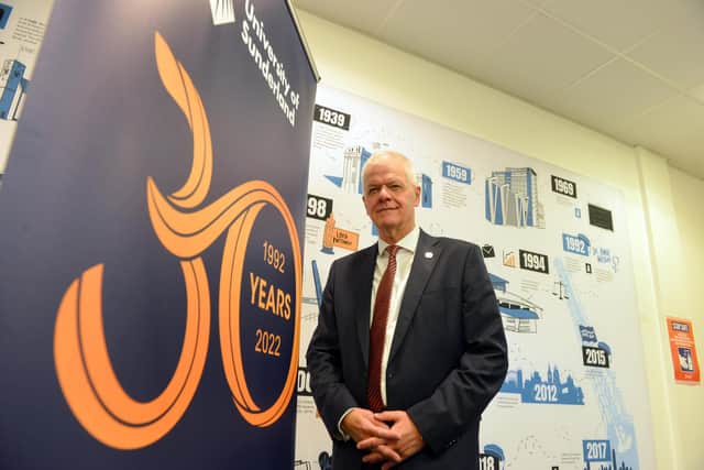 University of Sunderland Vice-Chancellor Sir David Bell has been speaking about his future hopes for the institution which is celebrating its thirtieth anniversary.