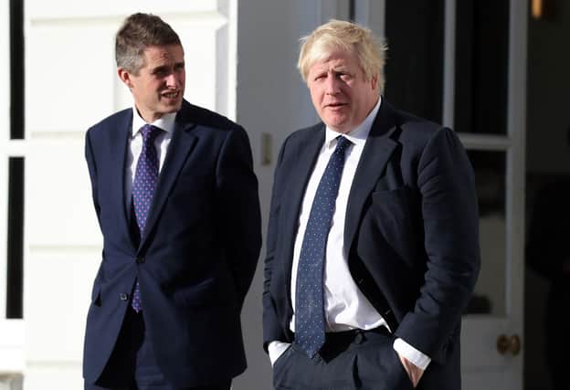 Boris Johnson with Education Secretary Gavin Williamson.