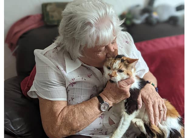 Pauline was finally reunited with her pet cat Georgie.