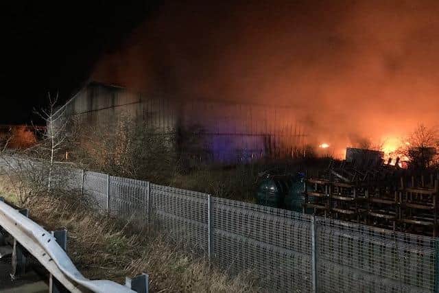 A fire broke out at a commercial building in Birtley.
