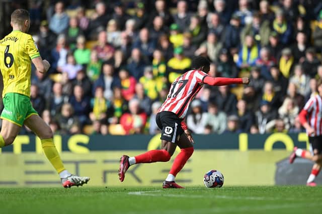 Abdoullah Ba scores for Sunderland at Carrow Road