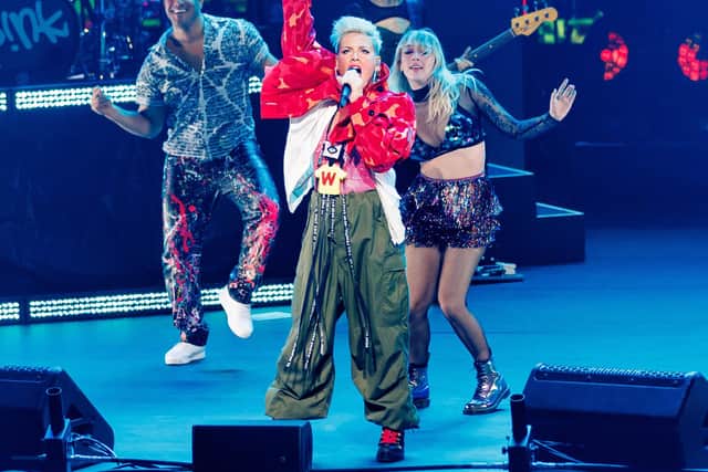 Pink performs an intimate show at Yaamava Theater at Yaamava Resort & Casino on September 29, 2022 in Highland, California. (Photo by Rich Polk/Getty Images for Yaamava' Resort & Casino)