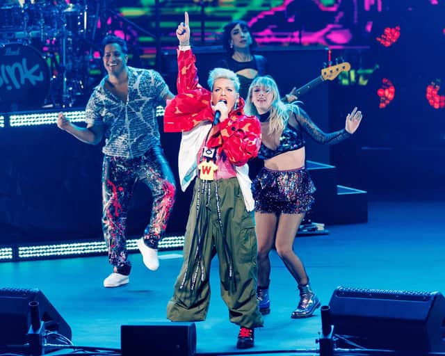Pink performs an intimate show at Yaamava Theater at Yaamava Resort & Casino on September 29, 2022 in Highland, California. (Photo by Rich Polk/Getty Images for Yaamava' Resort & Casino)