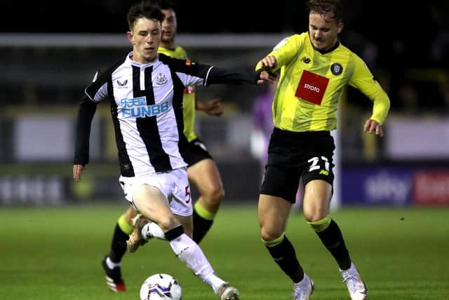 Jack Diamond is in his second loan spell with HarrogateTown. (Photo by George Wood/Getty Images)