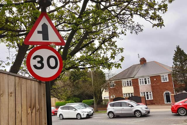There is now not another 30mph sign between this one on the A690/A19 roundabout and almost three miles further along Durham Road on Bede Bank.