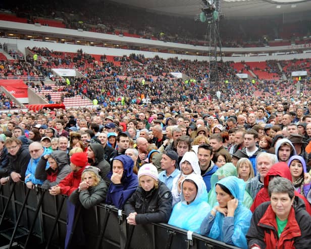 The weather didn't dampen the spirits of these music fans. Check out more of our Sunderland gig highlights. Picture: David Allan.
