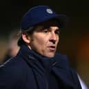 Joey Barton, manager of Bristol Rovers, looks on following the Sky Bet League One match between Bristol Rovers and Accrington Stanley at Memorial Stadium on March 9, 2021