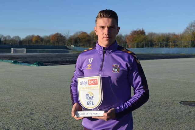 Coventry striker Viktor Gyokeres has been named November's Championship Player of the Month.