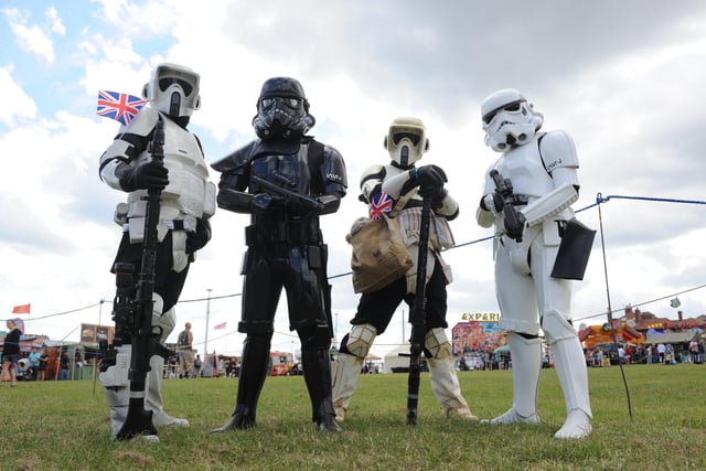 Storm troopers entertained visitors.