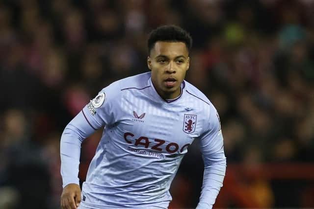 Cameron Archer playing for Aston Villa.