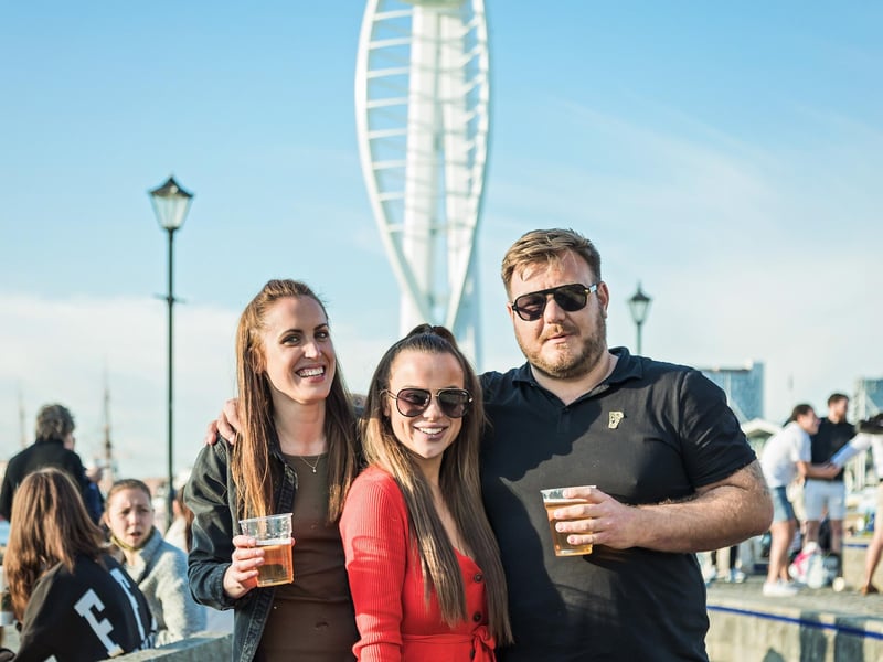 Visitors to Spice Island in Old Portsmouth