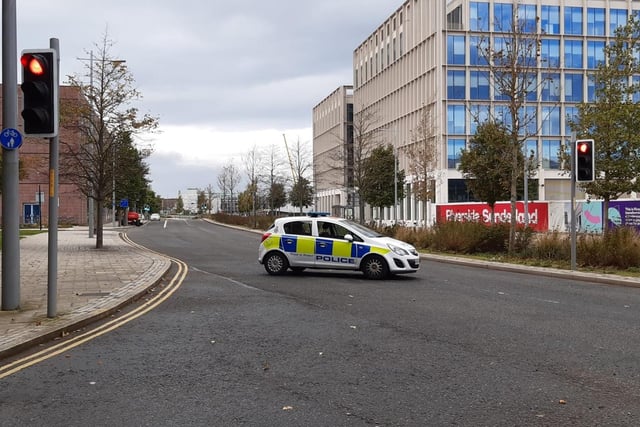 Police close St Mary's Way as they deal with the incident