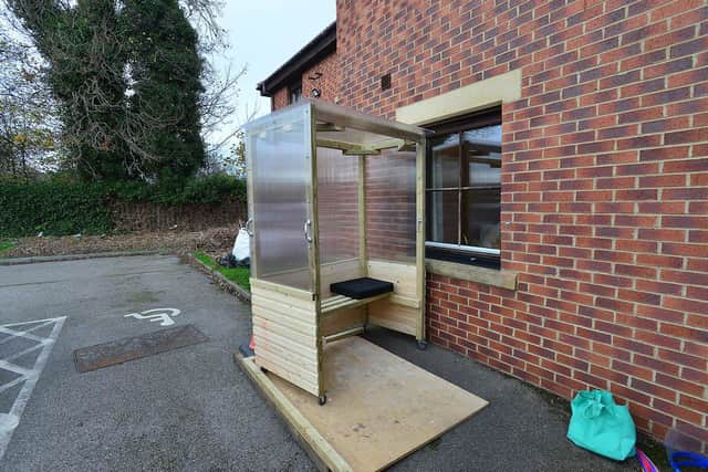 The visiting pod at Bryony Park Nursing Home. Picture by FRANK REID