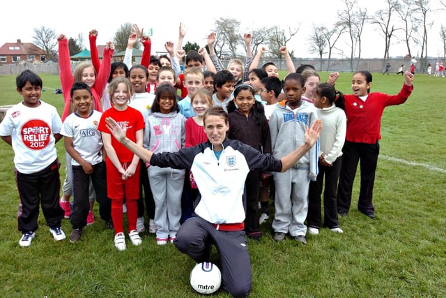 Jill got to meet the children at Richard Avenue Primary school when she visited them in 2012 as part of their Sport Relief day. Were you there?