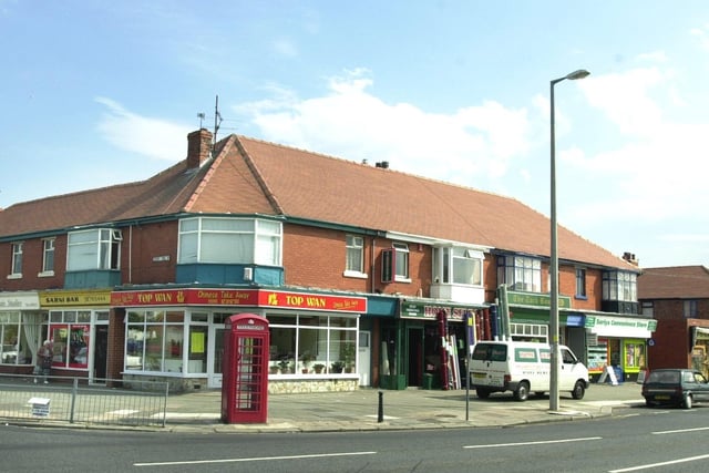 The row of shops at the junction of Cherry Tree Road and Vicarage Lane in Marton