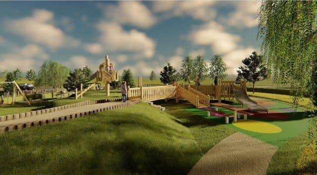 CGI images of proposed new play park at Lowry Road at Seaburn.