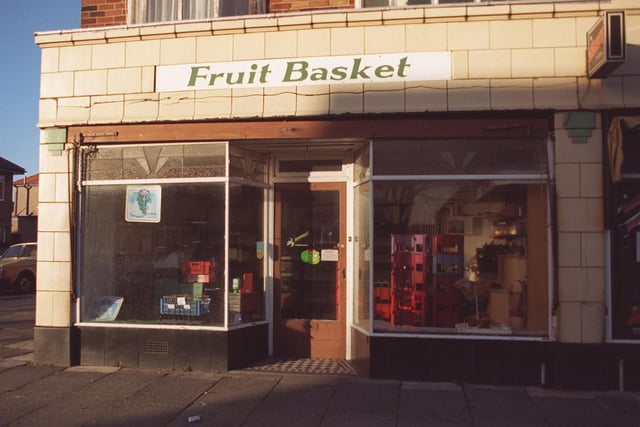 The derelict Fruit Basket shop, Poulton Rd Fleetwood. The shop, along with the rest of the row of shops was eventually turned into flats