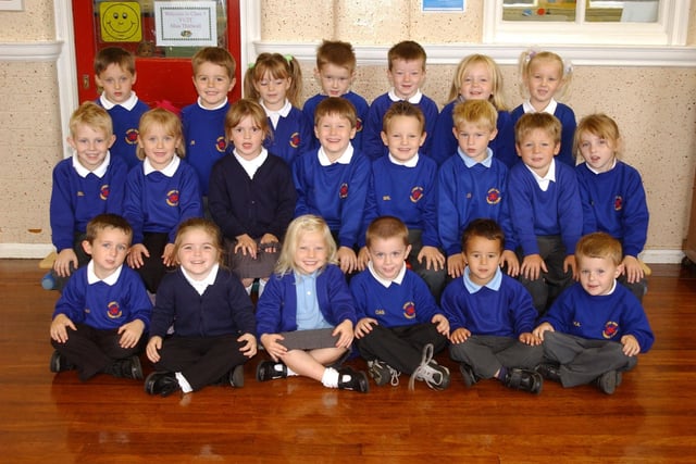 Sch a happy scene at Shiney Row Primary in 2004.