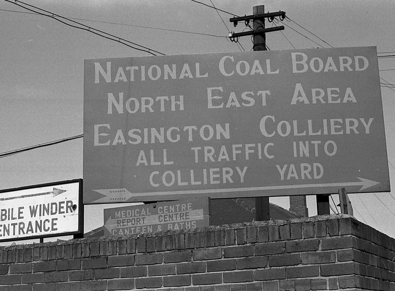 A pit head sign from 48 years ago.