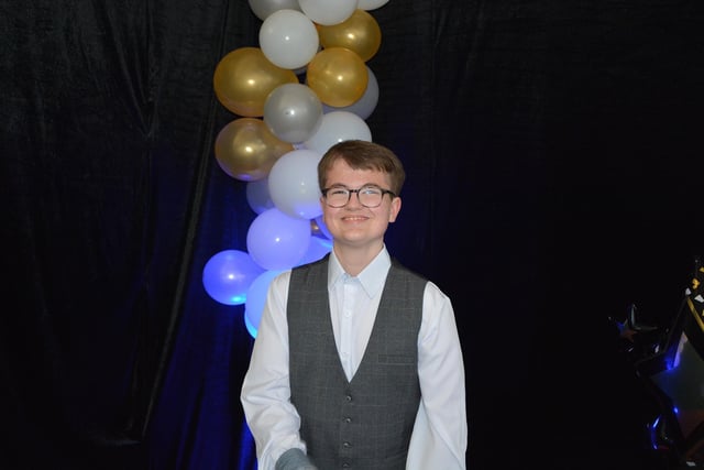 Year 14 student Jack Brown is all smiles at the school's prom night.