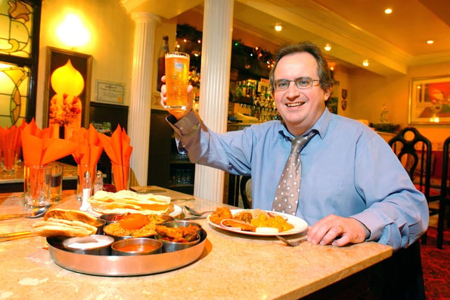 A long-running restaurant in St Thomas Street, Naz was once one of the city's most popular Indian restaurants. Pictured here is our business reporter Kevin Clark promoting a curry-a-day competition we ran with Naz.