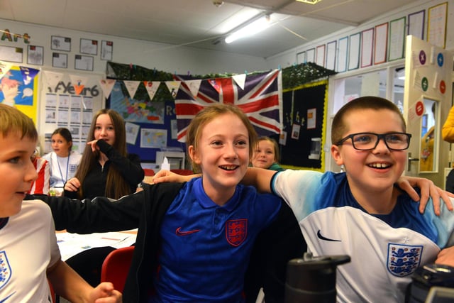 Screening the match in schools allowed pupils to watch the game with their friends.