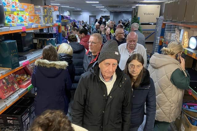 The opening of the Bargain Clearance Centre saw thousands of customers. Picture by FRANK REID