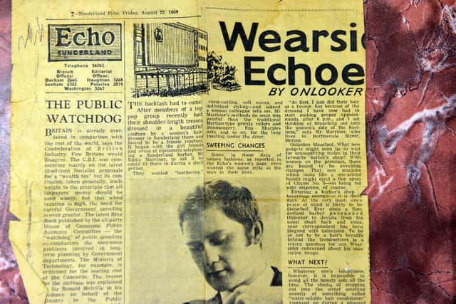 Old photos and Sunderland Echo clippings of Eddie are also in the shop.