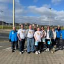 The group walked from Colmans Seafood Temple in South Shields to the Grand Hotel in Sunderland.