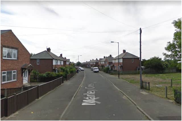 The incident took place on Marley Crescent in Sunderland. Image by Google Maps.