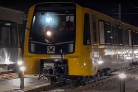One of the new Metro trains during its testing programme. It's hoped they will one day run into other parts of Sunderland.
