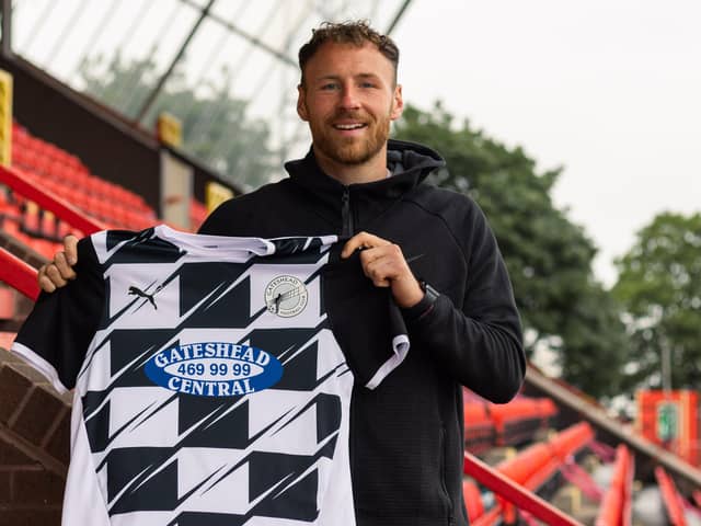 Hebburn Town captain Louis Storey has described his move to National League North club Gateshead as “a fantastic opportunity”. Picture: Gateshead FC.