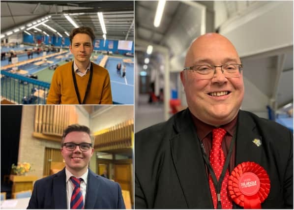 Clockwise from top left: Liberal Democrat leader Niall Hodson, Council leader Graeme Miller (Labour), and Conservative leader Antony Mullen.