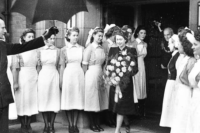 Nurses formed a guard of honour for Princess Elizabeth when she officially opened Sunderland Eye Infirmary's Queen Alexandra Road site in 1946.
