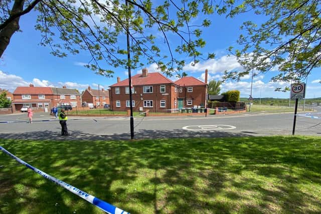 A large cordon was in place in Avondale Avenue on Saturday.