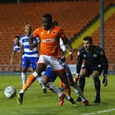 Joe Dodoo in action for Blackpool. (Photo by Alex Livesey/Getty Images)