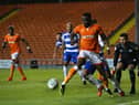 Joe Dodoo in action for Blackpool. (Photo by Alex Livesey/Getty Images)