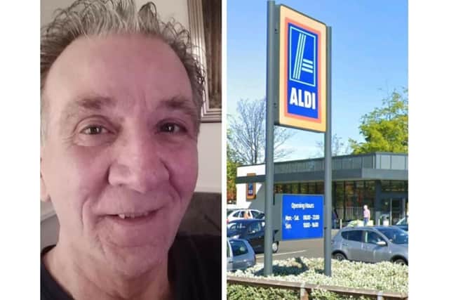 Des Saunders was "surprised" when an Aldi worker paid towards his shopping when he lost his bank card.
