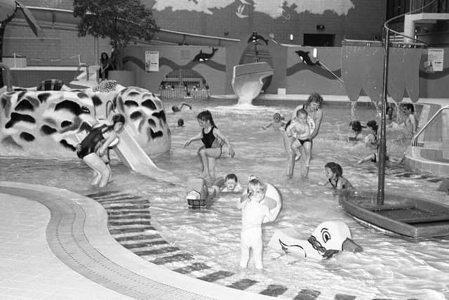 Crowtree Leisure Centre pool in 1991. Splashing good fun!