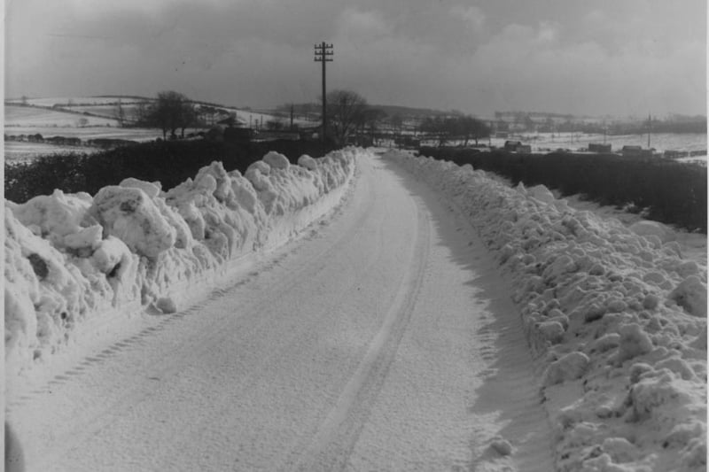 The road from Hartlepool to Elwick covered in snow. How many times have you seen snow like this in town? Photo: Hartlepool Museum Service.