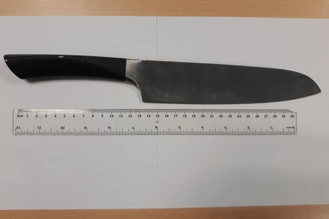 Eastwood was found by police in possession of a large kitchen knife, which he had taken on a supervised visit with his baby daughter.