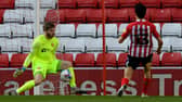 Lee Burge makes a key save at the Stadium of Light