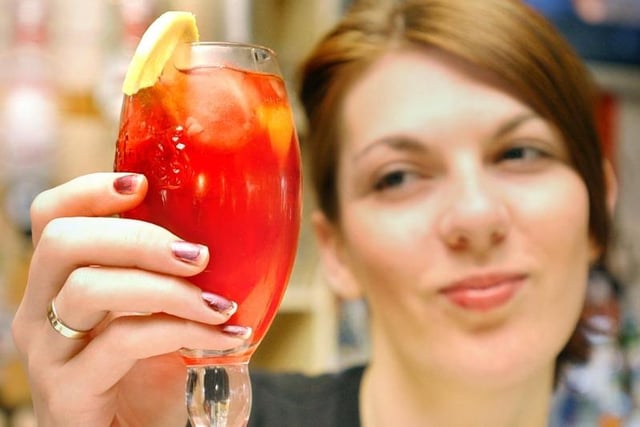 Aimee Pearson takes a fond glance at this cocktail in Yates in Burdon Road 14 years ago.