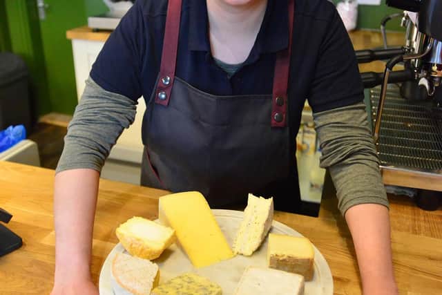 Amanda Martin with a selection of cheeses at the newly opened deli Fat Unicorn in Sunderland. Picture by Frank Reid