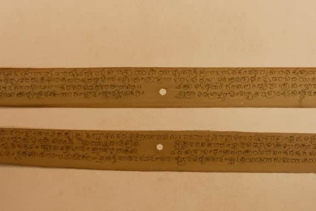 Sample palm leaf folio present in British Library.